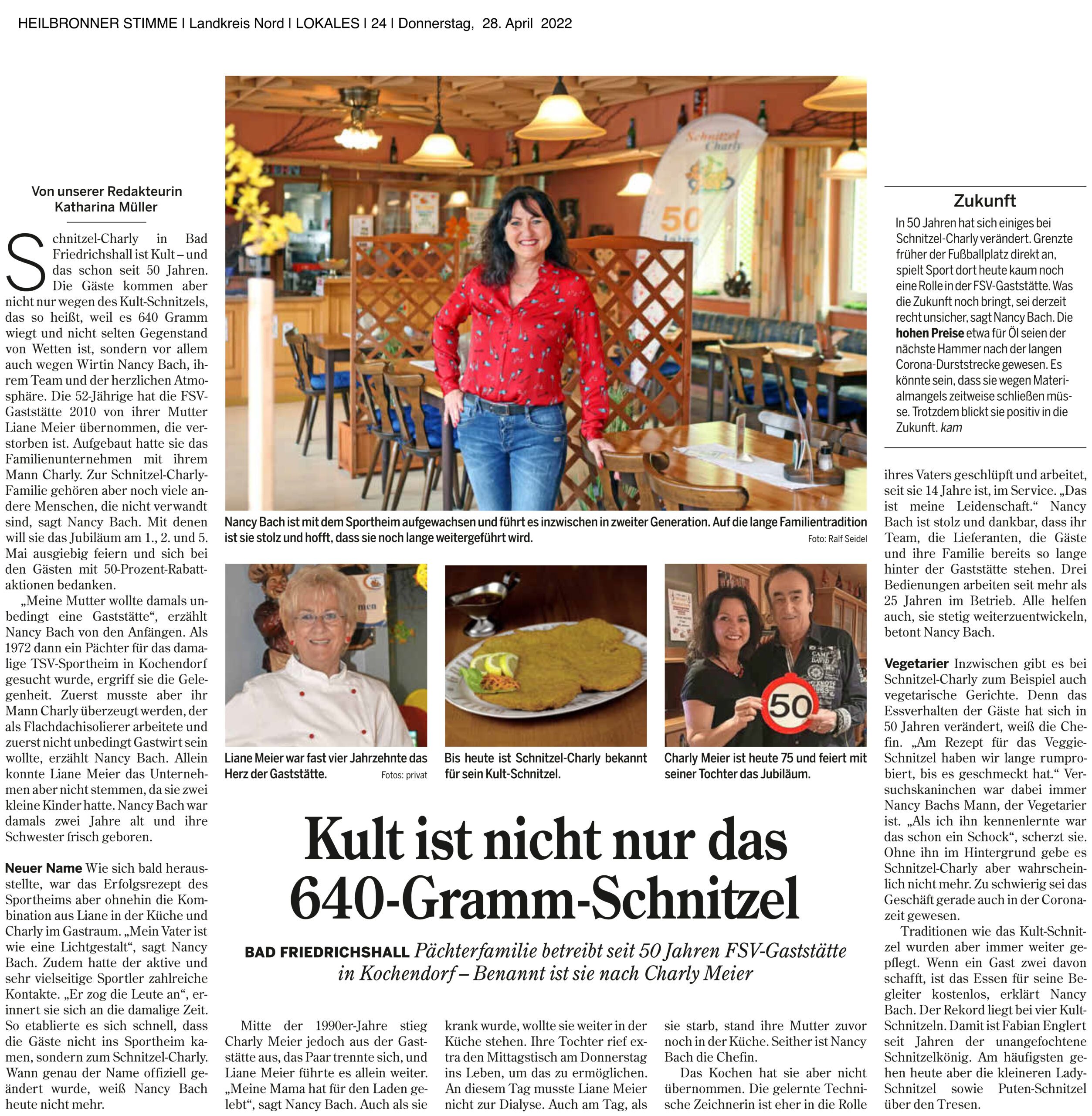 Zeitungsartikel Jubiläum in der Heilbronner Stimme